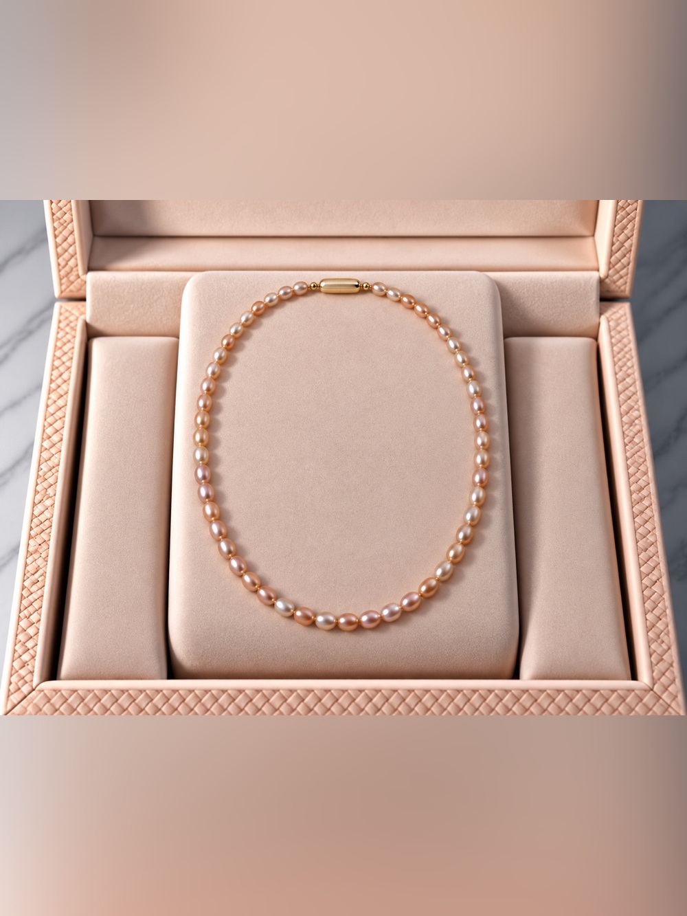 Elegant Pink Pearl Necklace